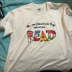 Kids White Graphic T-Shirt